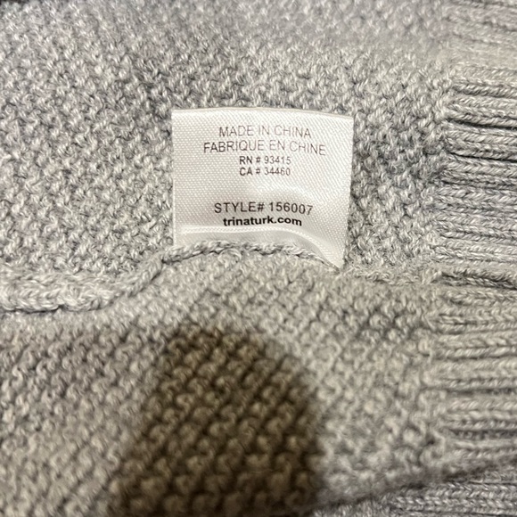 Trina Turk 100% Cotton Textured Waterfall Cardigan - Picture 7 of 8